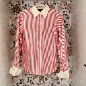 Brooks Brothers Relaxed Cotton Shirt with White Collar & Cuffs